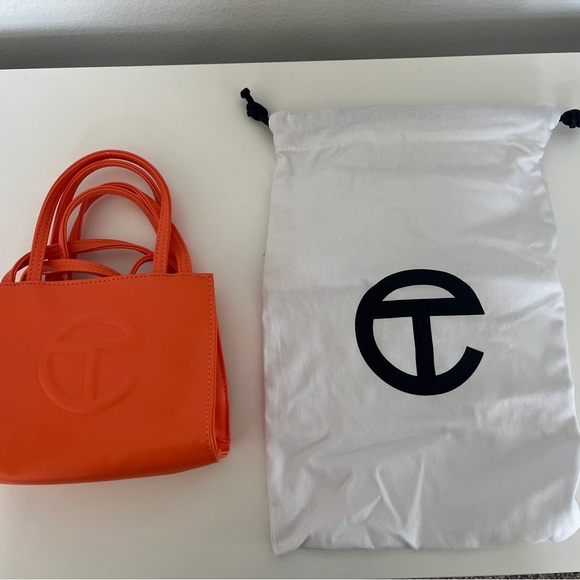 Telfar Orange Mini Shopping Bag - Picture 3 of 4